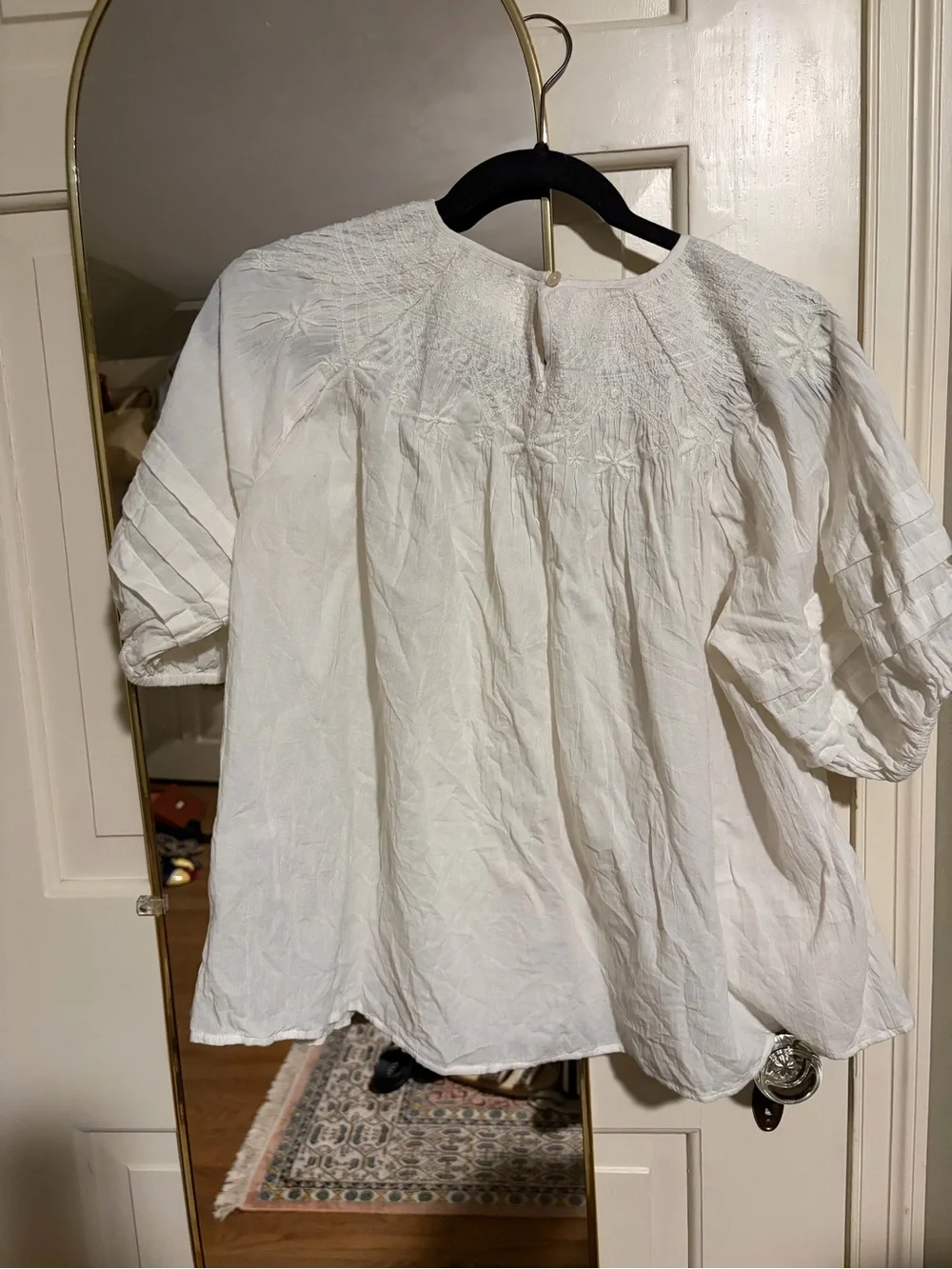 Madewell Embroidered Smock Top